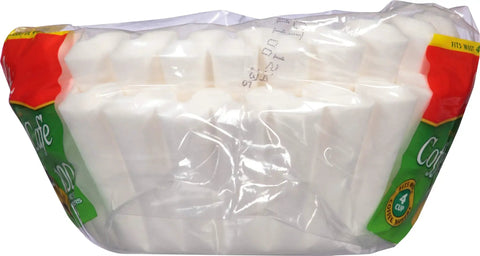 Pack of Junior Basket Coffee Filters White 100 Count For Four To Six Cup Makers That Hold Their Shape And Wont Tear