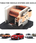Heavy Duty 24V 30A 4 Pin Car Starter Relay, Waterproof Automotive Relay Switch open view with cars below