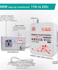 Heavy Duty 3000W Voltage Converter 110V To 220V Step Up Transformer For Europe And Asia Appliances, CE FCC Certified