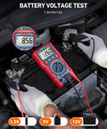 Digital Multimeter With TRMS 4000 Counts Auto Ranging Volt Meter Ohmmeter NCV Capable measuring car battery voltage