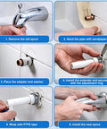 Step-by-step guide using Three Piece Shower Knob Replacement Set With Bathtub Spout And Four In One Tub Adapter Kit