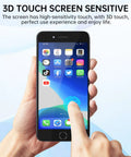 Person holding iPhone 7 Plus Screen Replacement Kit With Full Front Assembly Including Home Button Front Camera Ear Speaker Earpiece Frame And Screen Protector Plus Repair Tools A1784 A1785 A1661 displaying apps on screen.