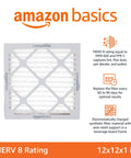 MERV 8 Furnace Filter For Home Use 12x12x1 Inches 6 Pack Electrostatic Dust Pet Hair And Allergy Control HVAC Filter