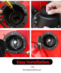 Installation of Jeep Wrangler JK Fuel Filler Door Cap Cover Accessory For 2007 2017 2 Door 4 Door with US Flag design