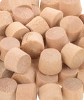 50 Piece Wood Hole Plugs Set For Furniture And Cabinet Woodwork Repair, DIY friendly light brown wooden pocket cover caps