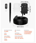 No More Plug Fights, Heavy Duty Outdoor Power Stake And 100Ft Extension Cord With Rugged Weatherproof Cover, Six Outlet Hub, Remote Timer, 13Amps, Ultimate Game Changer For Christmas Lights, Garden, Patio Decor with remote and stakes.