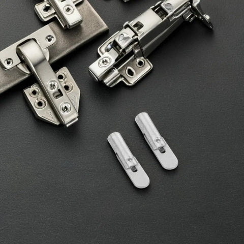 Heavy Duty Scaffold Guardrail Lock Pins 20 Pack Zinc Plated Steel Fixing Pegs with clamps and pegs on dark surface.