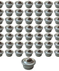 50 Pack 5/8 Inch Ball Transfer Bearings Set For Industrial Conveyors Carbon Steel Ball Transfer Units Displayed In Rows