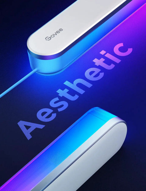 Straight Up Versatile Smart Wall Sconces Featuring Hella Bright RGBICW Led Bulbs Totally Customizable 16 Million Colors And Game Changing Matter App Control low-profile design with vibrant blue and purple lighting.
