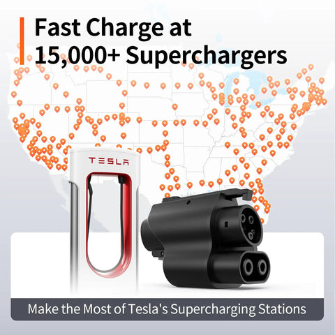Top Shelf Nacs To Ccs1 Adapter For Blazing Fast Electric Charging With Heavy Duty Cable and smooth plug design for Tesla charging.