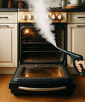 Heavy Duty Steam Cleaner Kit Packing One Thousand Fifty Watts Of Scalding Vapor For Forty Five Minutes Of No Sweat Scrubbing cleaning an oven.