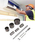 Heavy Duty Concrete Hole Saw Set With Special Shank For Super Fast Cement Brick Wall Water Pipe Drilling And High Wear Carbide Teeth That Last Forever Without Burning, masonry core bits