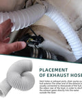 Hand showing placement of 3 Inch Marine Blower Hose Replacement Kit for Boat Vent Bilge Blower Exhaust Fan in marine setup.