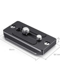 Quick Release Plate For Arca Swiss Standard With Quarter And Eighths Inch Screws Smooth Swap Quick Change Base, 68x38x8mm, aluminum.