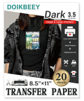 Vibrant Dark T Shirt Iron On Transfer Paper Set 20 Sheets 8.5 By 11 Inches For Inkjet Printers Printable HTV Vinyl Packaging