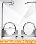 2.5 Inch Universal Exhaust Clamp With Hanger, Heavy Duty Muffler Hanger Kit for Cars and Trucks, galvanized steel