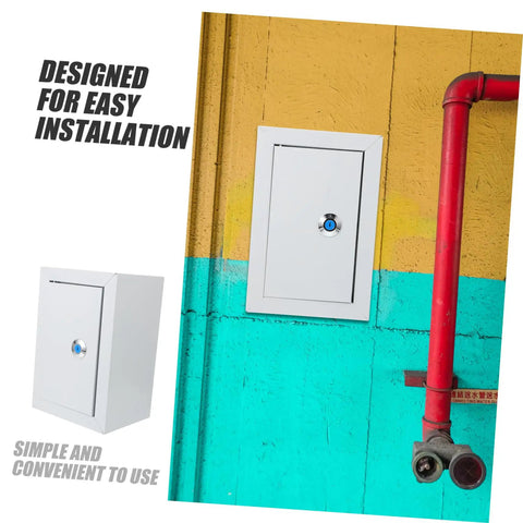 Heavy Duty Weatherproof Wall Mount Electrical Distribution Box For Industrial Use installed on a colorful wall with pipe visible