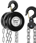 2 Ton Hand Chain Hoist With 4400 Lbs Capacity 10 Foot Lift Manual Chain Block With Upgraded G80 Galvanized Chain Detail Image