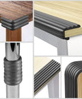 Tot Safe Edge Corner Protectors 16 Foot Ultra Plush Foam Bumpers on sharp tables and desk edges in black color.