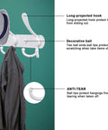 Heavy Duty Wall Mount Coat Rack With 5 Tri Hooks, Built Tough Rust Resistant Stainless Steel Backplate And Aluminum Hooks, Perfect For Jackets Coats Hats Bags Towels Purses White 2 Pack shown with hat and coat.