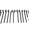 Rapid Tongs Bundle Set For DIY Blacksmithing, 6 Types Of Forging Tongs, 12 Pieces With Stainless Steel Rivets, black steel