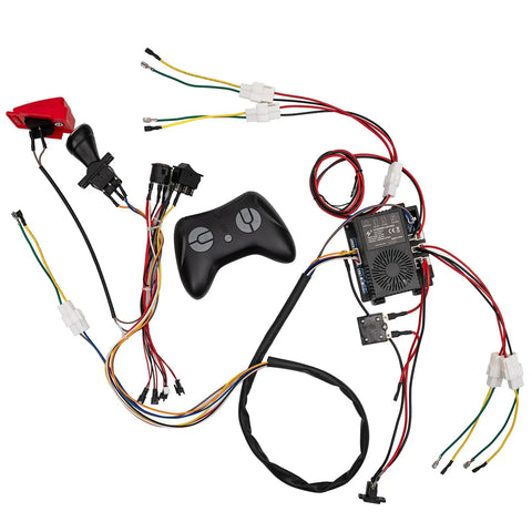 24V Ride On Toy Wiring Harness Conversion Kit With 2.4G Wireless Switch Box For Upgrades showing wires, controller, and switch box