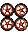 Drift Ready CNC Metal Wheels With 65mm Drift Tires And 12mm Hex Hub For One Tenth Scale RC Cars Upgrade Parts Kit