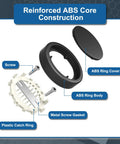 Reinforced ABS core construction parts for Slick Matte Black Tub Overflow Cover For Traditional Standard Bathtubs.