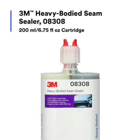 Heavy Bodied Auto Seam Sealer Two Part Epoxy Self Mixing Car Body Sealant Black 200 Ml Cartridge With Metered Mixing For OEM Style Seals Non Flowing Formula That Lets You Tool It Easily On Vertical Or Horizontal Joints