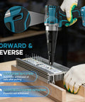 Daspom Brushless Cordless Rivet Gun Compatible With Makita 18V Battery for aluminum and steel with automatic nail withdrawal.