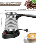 Turkish Coffee Maker 500ml Electric Pot With Foldable Handle Fast Boil Kettle for Tea and Hot Drinks 5 to 6 Cups stainless steel