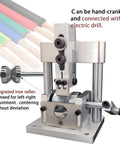 No Sweat Heavy Duty Copper Wire Stripping Machine With Handy Dandy Hand Grip And Power Drill Adapter Slick Aluminum Body front view showing adjustable features.