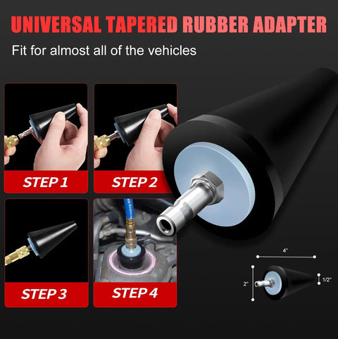 Cooling System Vacuum Purge Kit For Cars Trucks And SUVs Universal Pneumatic Coolant Refilling Tool Set with rubber adapter steps