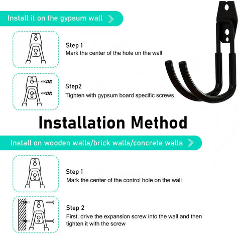 Installation guide for Badass Heavy Duty Steel Wall Mount For EV Charger and Cable Organizer on various wall types.