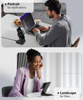 Fast Magnetic Wireless Charger Stand For iPhone 12 Through 17 Series With MagSafe, portrait and landscape view