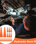 High Performance Leakproof Plugs With Secure 12X18mm Fit For Heavy Machinery Repair And Industrial Maintenance Systems Using Oil Safe Silicone To Block Pressure And Stop Dirt Ingress Like A Boss. orange hydraulic hose plugs for undercarriage repair