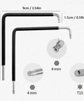 Premium 4mm Hex Key Window Adjustment Tool Set With Ball End And Star Wrench Kit Made From Tough 59CrV4 Steel For Winkhaus Hardware Fixes That Hit The Spot. 4mm hex and T15 keys, 59CrV4 steel