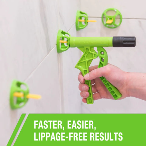 Evolver Tensioning Tool For Tile Leveling And Spacing System Lippage Control Reusable Cap To Spacer Tool With Ergonomic Trigger