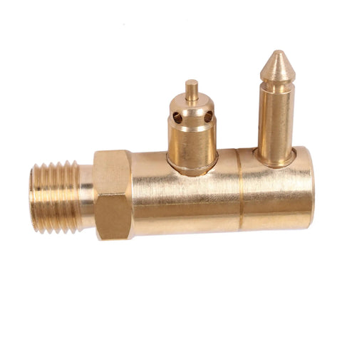 Brass Quick Connect Fuel Line Fitting 8897-6 1/4 Inch NPT Male Thread Marine Tank Side Connector shown horizontally