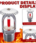 Rock Solid Fire Sprinkler Head 10 Pack delivering top shelf 155 degree quick response activation shown with all-copper material.