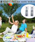 Family picnic with inflatable air column bubble packaging for wine bottle travel protector bags pack with free pump shown