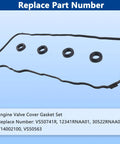 Engine Valve Cover Gasket Set Kit with replace numbers for Honda Civic 2006-2015 1.8L, HR-V 2016-2022 1.8L, and Acura ILX 2013-2015.