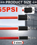 Water Stopper Pipe Plug Tool Kit For One Half Inch Three Quarter Inch And One Inch Pipes With Replacement Gaskets And Nuts For Fast Copper And PVC Water Line Repairs 65 Psi High Pressure Leak Stop System No Drainage showing three size options.