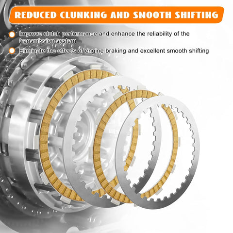 Eumti clutch friction plate kit with steel discs for Harley Twin Cam 1999–2017
