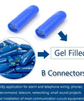 Gel Filled Wire Connectors For Low Voltage Splices Outdoor Waterproof Blue Color Code Crimp Bean Style product image