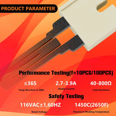 Furnace Igniter Replacement 62-22868-93 hot surface igniter performance and safety test specifications.