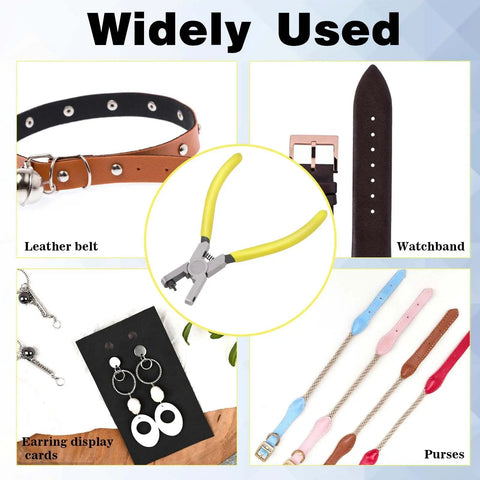 Leather Hole Punch Plier 2.0mm Universal Hole Punch Tool for watch straps, belts, shoes, fabric, DIY crafts, and dog collars