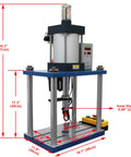 Heavy Duty Pneumatic Punch Press Machine Featuring An Adjustable Cylinder Stroke and Rock Solid Four Post Construction for metal work