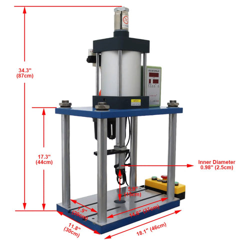 Heavy Duty Pneumatic Punch Press Machine Featuring An Adjustable Cylinder Stroke and Rock Solid Four Post Construction for metal work