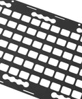 Aluminum L Track Storage Panel For Truck Bed Molle Panel Rack With Touch Fastener Straps And Elastic Cords 883x330x2mm Built For SUV RV Trailer And Garage Durable Lightweight Cargo Organizer For On The Go